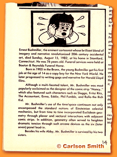  Stop! #4 Ernie Bushmiller (Nancy) obit