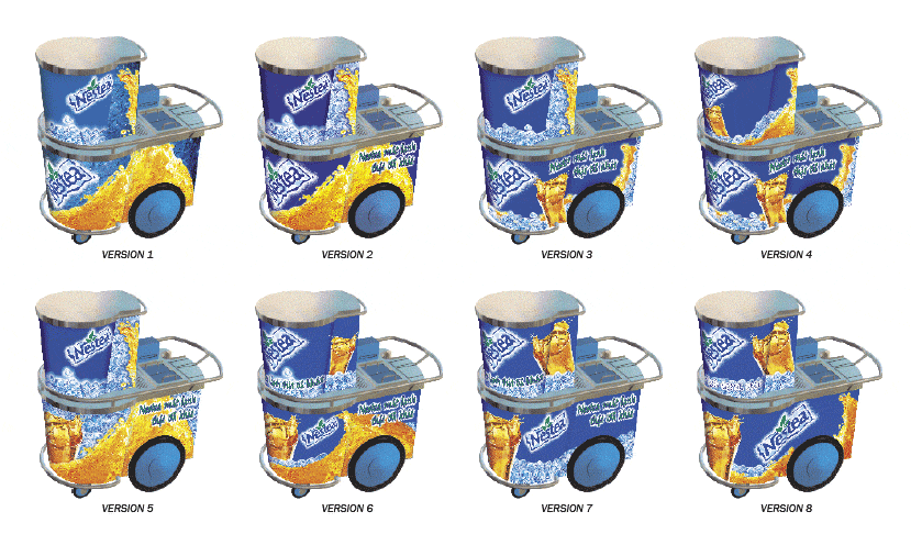 Nestea pushcart mockups for McCann Erickson