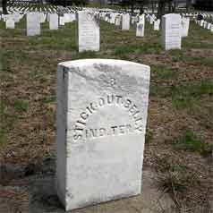 Stick-Out-Belly's tombstone in Ft. Scott, KS